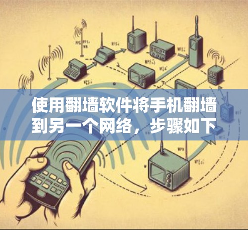 使用翻墙软件将手机翻墙到另一个网络，步骤如下