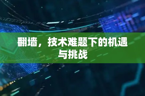 翻墙，技术难题下的机遇与挑战