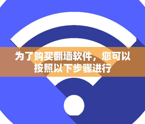 为了购买翻墙软件，您可以按照以下步骤进行