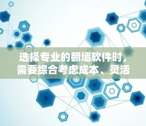 选择专业的翻墙软件时，需要综合考虑成本、灵活性、配置要求、效果和用户需求。以下是一个详细且结构化的指南，帮助您做出明智的选择