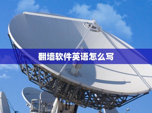 翻墙软件英语怎么写