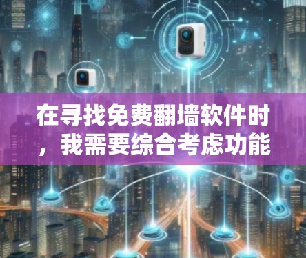 在寻找免费翻墙软件时，我需要综合考虑功能、安全性、更新频率以及我的使用习惯和预算。以下是我整理的建议