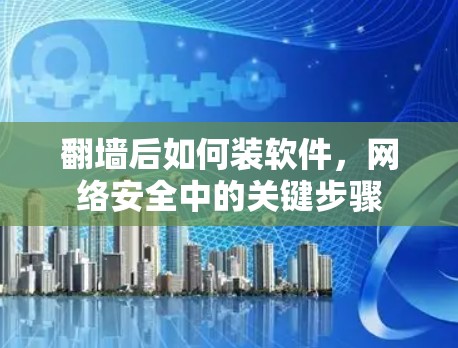 翻墙后如何装软件，网络安全中的关键步骤