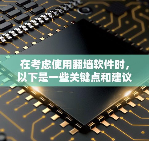 在考虑使用翻墙软件时，以下是一些关键点和建议