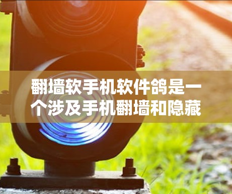 翻墙软手机软件鸽是一个涉及手机翻墙和隐藏恶意软件的应用程序。以下是详细的解决方案
