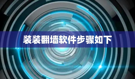 装装翻墙软件步骤如下