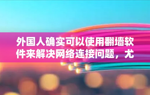 外国人确实可以使用翻墙软件来解决网络连接问题，尤其是当他们无法在自己的国家或地区获得稳定的互联网服务时。翻墙软件可以帮助他们切换到另一个网络，或者在没有网络的情况下访问互联网服务