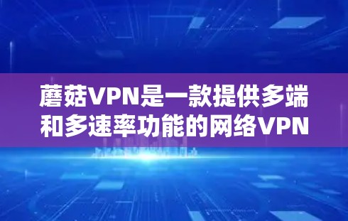 蘑菇VPN是一款提供多端和多速率功能的网络VPN解决方案,旨在满足用户对高稳定性和可靠性的需求。以下是对蘑菇VPN功能评测的详细分析 蘑菇VPN是一款提供多端和多速率功能的网络VPN解决方案,旨在满足用户对高稳定性和可靠性的需求。以下是对蘑菇VPN功能评测的详细分析