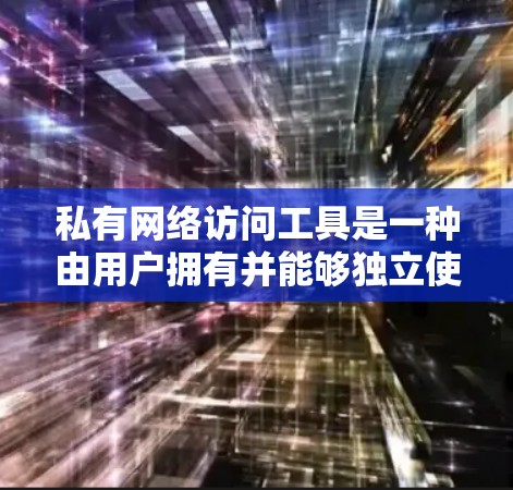 私有网络访问工具是一种由用户拥有并能够独立使用以访问公司内部网络和处理数据的软件。以下是对该概念的详细解释