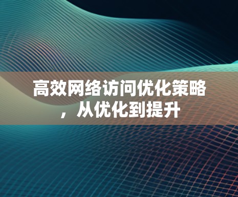 高效网络访问优化策略，从优化到提升