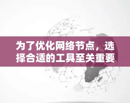 为了优化网络节点，选择合适的工具至关重要。以下是对不同工具的详细介绍，帮助你做出最佳选择