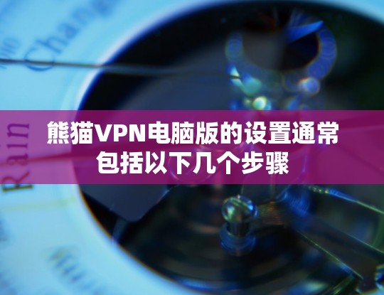 熊猫VPN电脑版的设置通常包括以下几个步骤